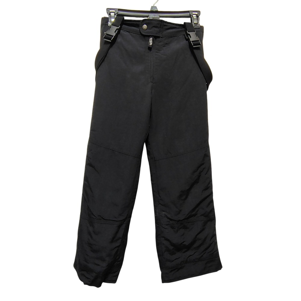 Obermeyer Kids Size 8 Ski Snow Pants Black I-Grow Uncut Bib Lite‎ Suspenders